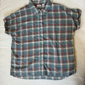 Damen Kurzarm Karo Hemd mit Knopfleiste L.L. Bohne Größe S grün  - Bild 1 von 8