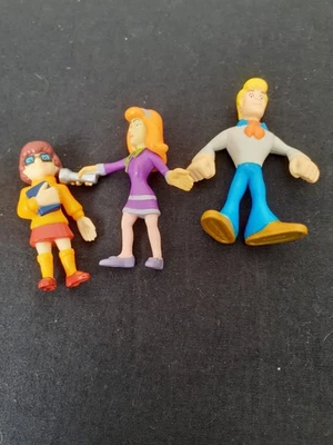 Three Scooby-doo Action Figures Hanna Barbera Cartoon Characters VGC 2.5 Inch . - Image 1 of 3