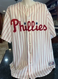 Vintage Majestic Philadelphia Phillies Nadelstreifen Trikot Made in USA Herren XL - Bild 1 von 9