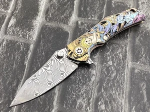 Sixleaf SL-73-Grave Klappmesser RWL34+PMC27 Titan/CF Griff Taschenmesser - Bild 1 von 11