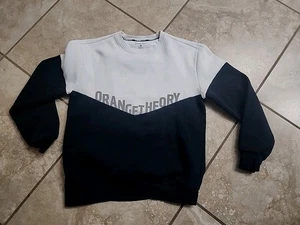 Orange Theory Black/White Colorblock Crew Neck Sweatshirt Size Medium - Picture 1 of 4