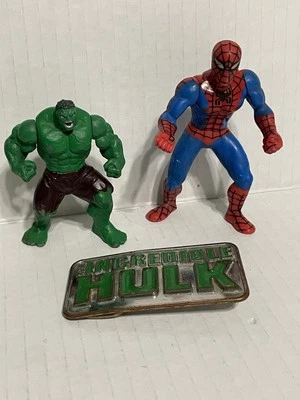 Vintage Marvel Collection Hulk/Spider Man/ Buckle Lot of 3 - Image 1 of 4