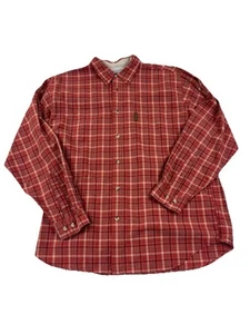 Columbia Red Checkered Long Sleeve Work Wear Shirt Size XL - Picture 1 of 4