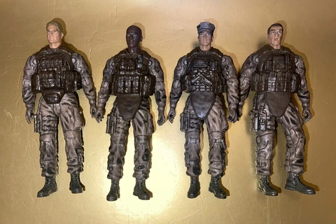 Elite Force Marine Recon Set 4 Figures TJ Tank Cannon Grunt Pre-owned Cover