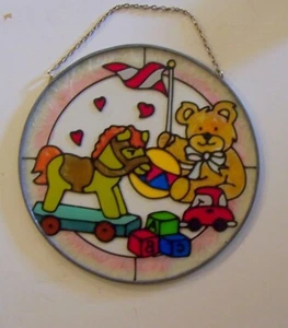Suncatcher Teddy & Toys Design round - Picture 1 of 1