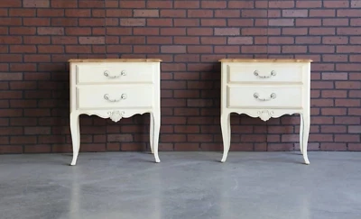 Nightstands ~ Bedside Chest ~ Country French Night Tables by Ethan Allen~A Pair - Image 1 of 4