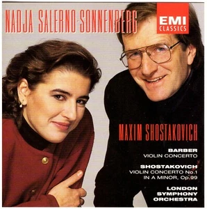 BARBER & SHOSTAKOVICH Violin Concertos Nos. 1 Nadja Salerno-Sonnenberg LSO Maxim - Picture 1 of 1