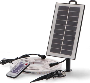 Striscia LED Solare SMD2835 300L Multicolore 5 Metri - Illuminazione per Esterni - Foto 1 di 12
