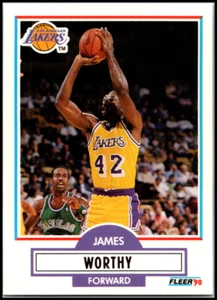 1990 Fleer #97 James Worthy -   FREE SHIPPING! - Picture 1 of 2