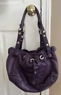 *b Makowsky* Purple Genuine Leather S ~satchel ~ Bag ~double Handles~ Shoulder