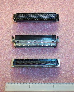 QTY (5) 68 POSITION SCSI IDC RECEPTACLES 1.27mm CABLE MOUNT 60130685200 HARTING - Picture 1 of 3
