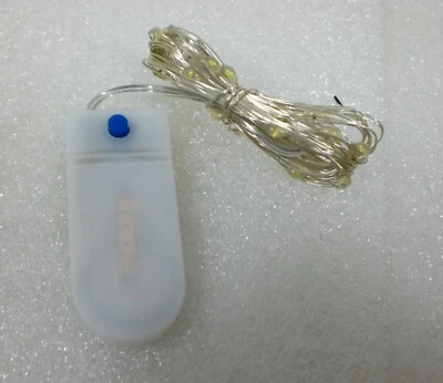 Luces de arroz de hadas LED mini blancas Funciona con baterías, parpadeo rápido lento, encendido constante Foto 1 de 4