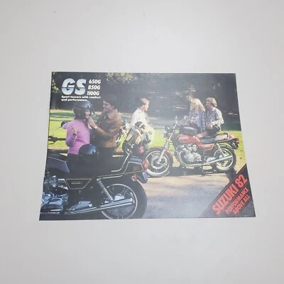 Suzuki GS 650G 850G 1100G 1982 folleto de ventas publicidad literatura original... Foto 1 de 4