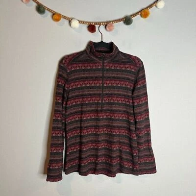 Top deportivo Woolrich colorido estampado media cremallera Foto 1 de 4