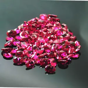 16 PCS Natural Untreated Mogok Ruby Lot OVAL Shape Red CERTIFIED Loose Gemstone - Picture 1 of 16