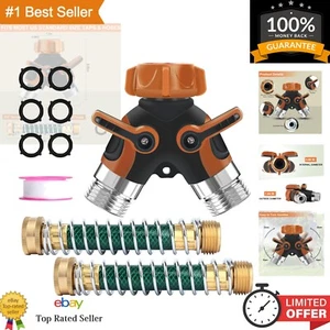 Hose Splitter, Garden Y Hose Splitter 2 Way Heavy Duty,3/4" Spigot Adapter Co... - Picture 1 of 8