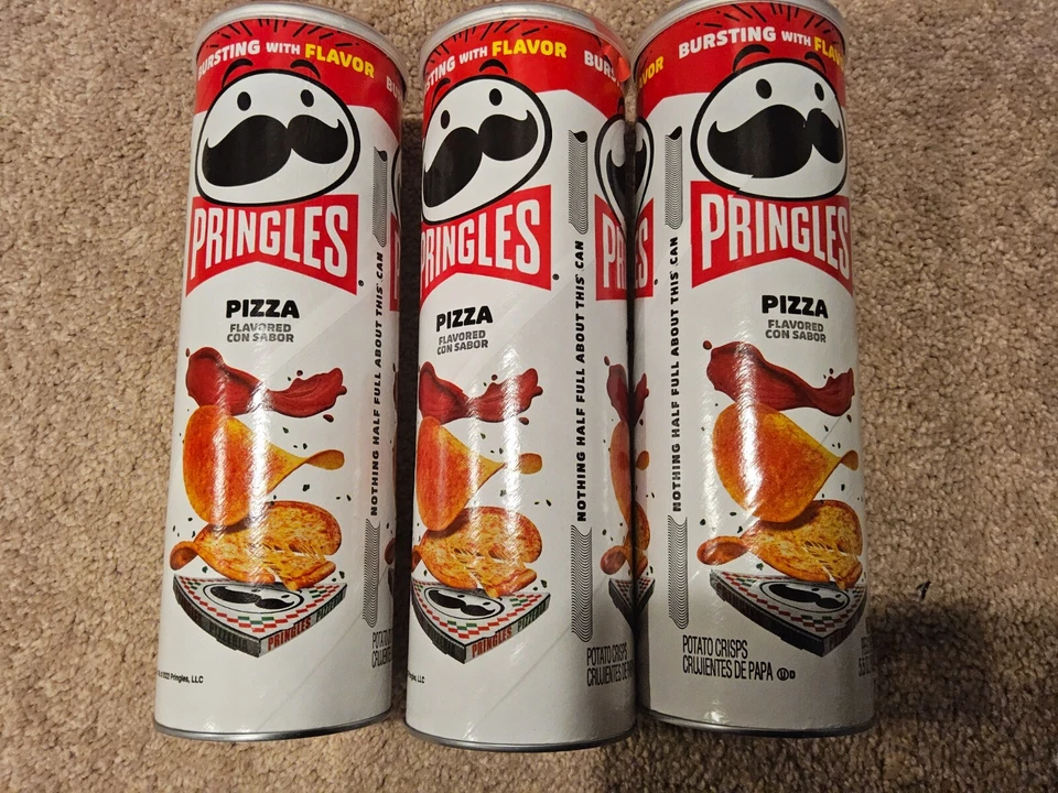 3 patatas fritas con sabor a pizza Pringles 5,5 oz - ENVÍO GRATUITO - 2 LATAS Foto 1 de 1