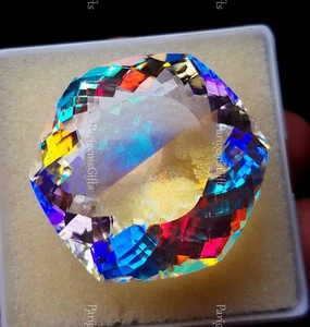 122 Crt Mystic Quartz Heart Shape pendant Size Loose Gemstone - Picture 1 of 6