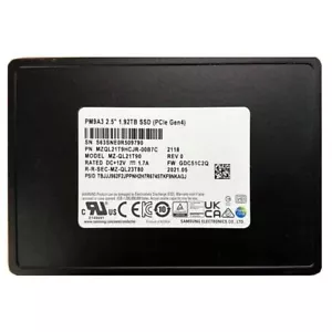 Samsung PM9A3 1.92TB SSD U.2 NVME PCIE 4.0 MZ-QL21T90 MZQL21T9HCJR-00B7C - Picture 1 of 1