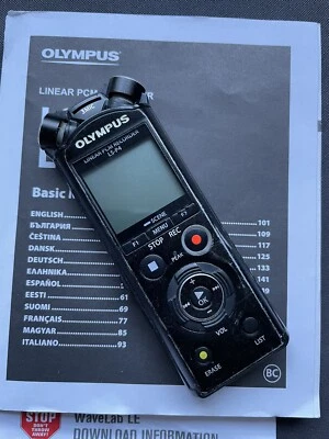 Olympus LS-P4-BLK Linear PCM Recorder High resolution sound compatible 8GB black - Image 1 of 4