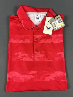 Camisa de Golf Puma Polo Volition America Manga Logo Bandana Estampado a Rayas Mediana Foto 1 de 4