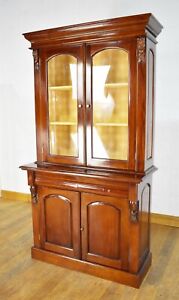 Antique style - Victorian style bookcase cabinet - display cabinet cupboard