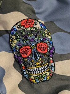 Sugar Skull Les Canebriers Boys Swim Trunks Tag Size 4a = 24mo All Over Mex Camo - Picture 1 of 15