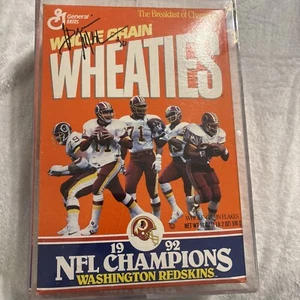 1992 Washington Redskins NFL Champions Wheaties Box W/ Brian Mitchell Autograph - Picture 1 of 3