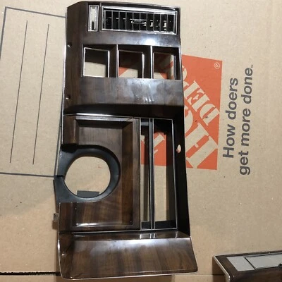 1980-1989 CADILLAC BROUGHAM DEVILLE FLEETWOOD RWD MOLDURA CLUSTER MEDIDOR DE GRÃO DE MADEIRA - Imagem 1 de 4