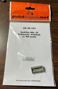 Spitfire Mk IX Fishtail Exhausts for  1/48 Hasegawa Quickboost QB48191 QB 48 191 - Picture 1 of 3