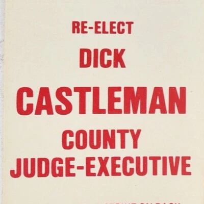 1970er Richard G. Dick Castleman Graves County Richter Executive Mayfield Kentucky - Bild 1 von 4