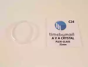 For AVIA Vintage Manual Wind Plexi-Glass Watch Crystal 31mm New Spare Part C24A - Picture 1 of 1