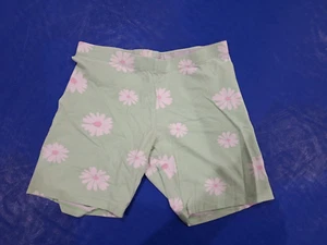 Wonder Nation Girl's Shorts Green with Flower Pattern - Youth Size XL/XG (14-16) - Picture 1 of 3
