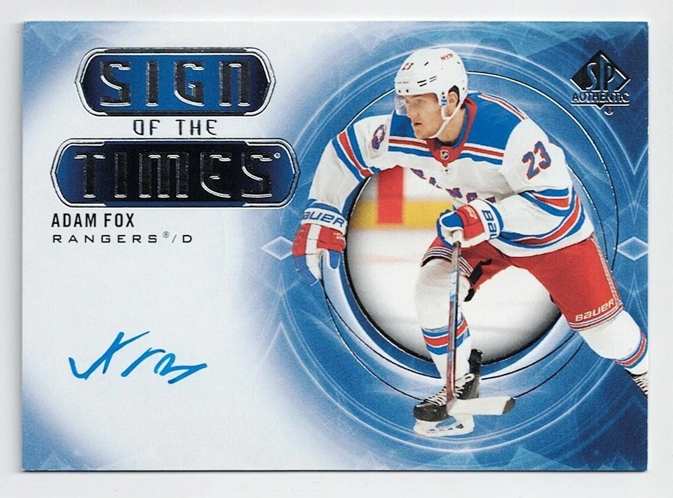 2020-21 SP Authentic Sign of the Times Autograph #SOTT-AF Adam Fox - Image 1 of 1