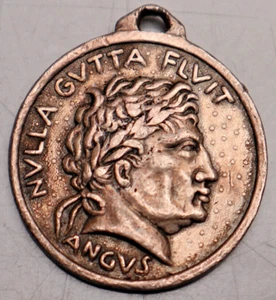 ANHÄNGER/MEDAILLE: NULLA GUTTA FLUIT - ES FLIESST KEIN TROPFEN, ungewöhnlich G13 - Bild 1 von 2