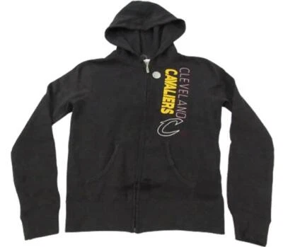 New Cleveland Cavaliers YOUTH Sizes S-M-L Black Full Zip Hoodie Jacket - Image 1 of 4