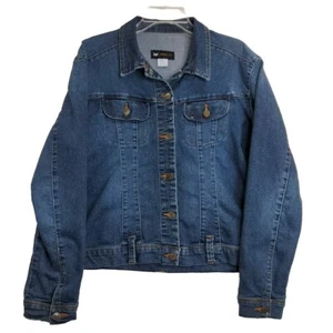 Chaqueta vaquera Lee para mujer ajuste perfecto de mezclilla camionero elástica lavado medio talla XL - Imagen 1 de 10
