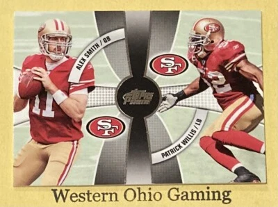 2010 Topps Prime Alex Smith Patrick Willis #2Q-29 2nd Quarter Card - Image 1 of 2