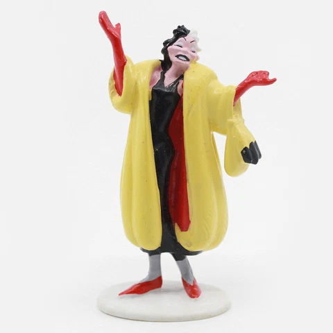 Vintage Disney 101 Dalmatians CRUELLA DE VIL 3" Applause PVC Cake Topper Figure Cover