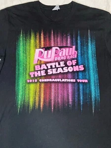 RuPAUL DRAG RACES 2015 CONDRAGULATIONS TOUR 2 SIDED SHIRT DATES M Bianca Del Rio - Picture 1 of 7