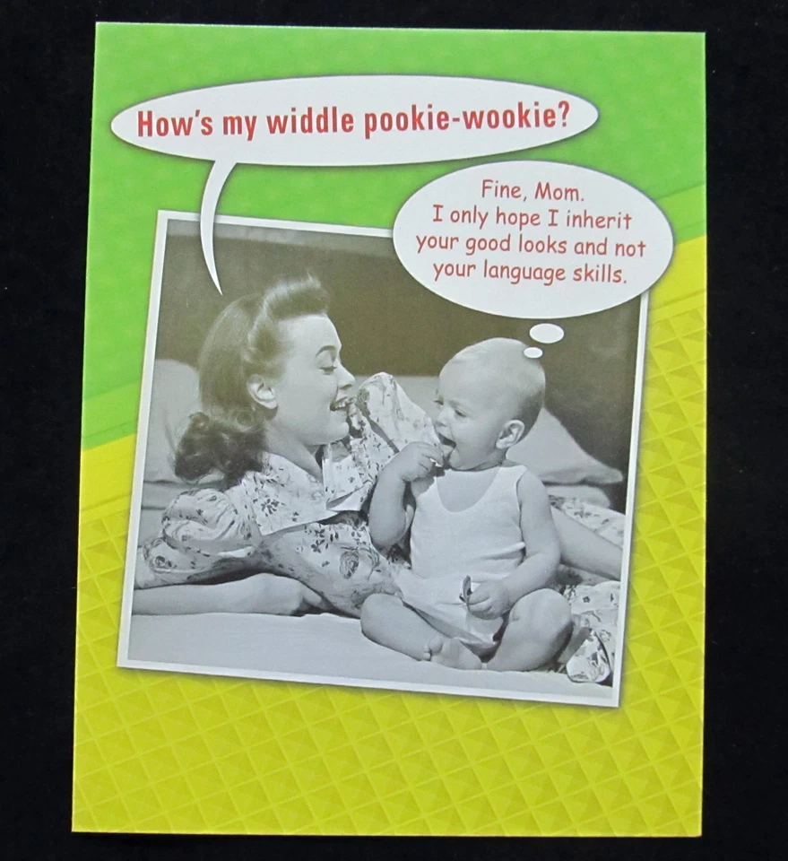 Leanin Tree New Baby Greeting Card Funny Humor Multi Color Notelet Series N18 - Image 1 of 2