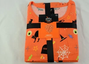 Herren Hyde & Eek Zweiteiliges Schlafset Pyjama Set Orange Muster - Bild 1 von 26