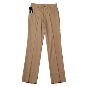 NWT Adidas Men's 32 x 38 Climalite Khaki Golf Pants Extra Long Pleated Stretch - Picture 1 of 7