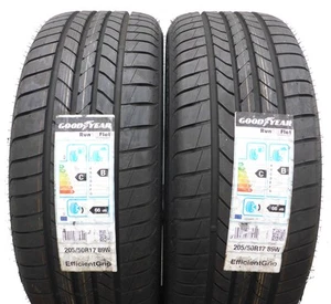 205 50 17 2x GOODYEAR 205/50 R17 89W Run Flat Sommerreifen 2020 VOLL WIE NEU - Bild 1 von 7