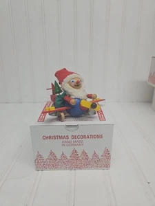Steinbach Babbo Natale Pilota Aereo Decorazione Natalizia Legno In Scatola - Foto 1 di 5