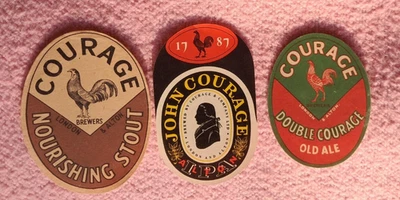 3 Courage & Co London  Alton Beer Bottle Labels 1950's - Image 1 of 2