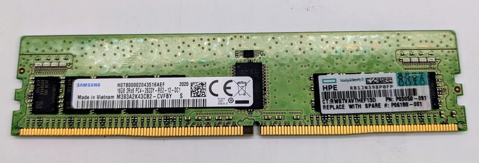HPE P06188-001 16gb (1x16gb) 2rx8 2933mhz Pc4-23400 Cl21 Ecc Registered - Image 1 of 1