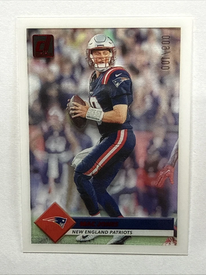 2023 Clearly Donruss Clearly Retro '93 Red #8 Mac Jones #d 9 /100 FREE SHIPPING - Image 1 of 4