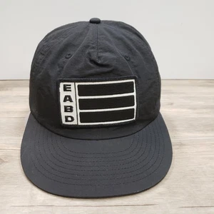 EABD Hat Cap Snap Back Men One Size Black Embroidered Patch Nylon Workwear ATX - Picture 1 of 8