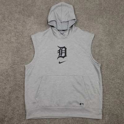 Detroit Tigers Sweater Mens Large Sleeveless Hoodie Sweatshirt Nike Team Issue - Image 1 of 4
